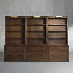 Tremont Mid-Century Tall Display Cabinets Wood Modular Bookcase File Cabinets Sideboards