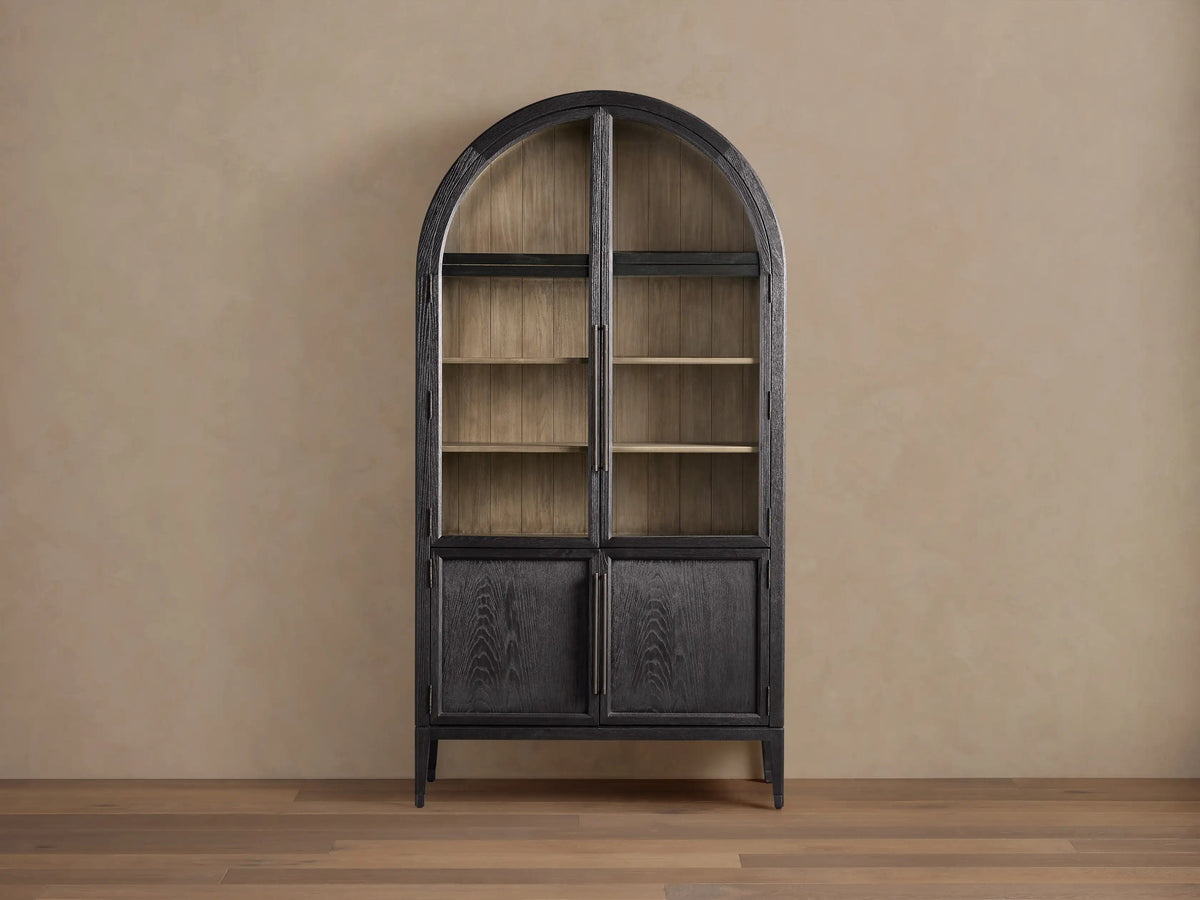 Hattie Solid Oak Glass Display Cabinet