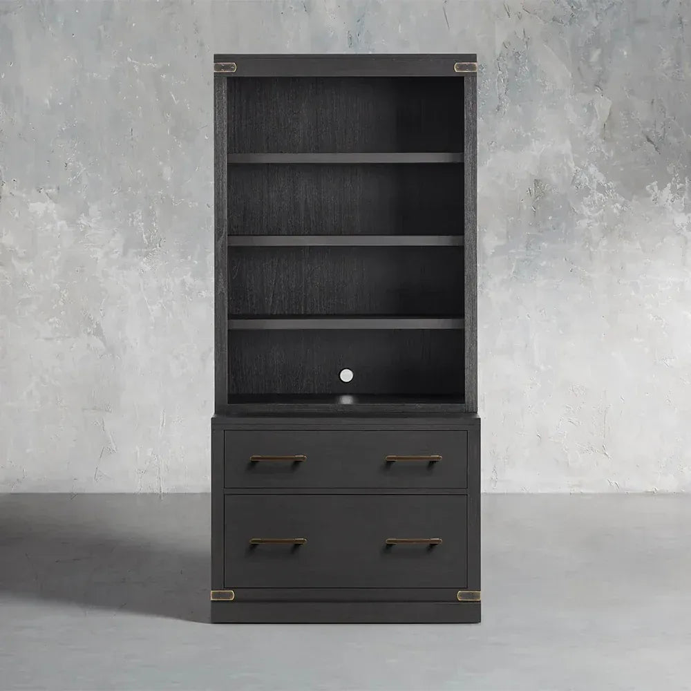 Tremont Mid-Century Tall Display Cabinets Wood Modular Bookcase File Cabinets Sideboards