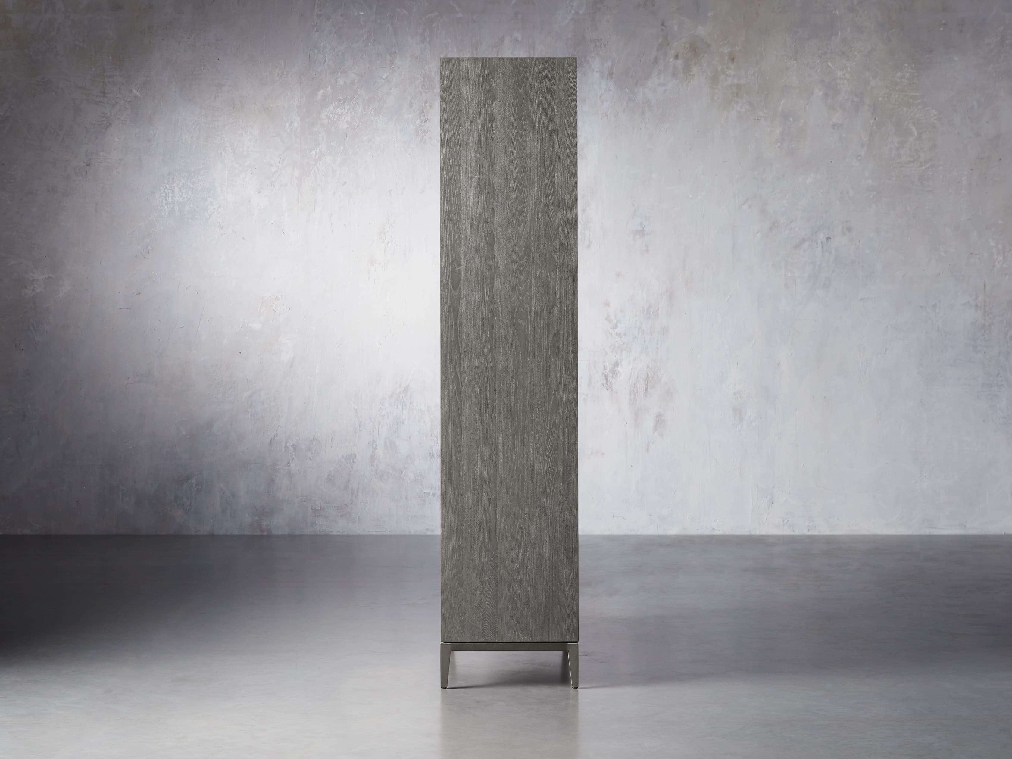 Malone Wood Storage Tall Display Cabinet Double Door Offers Bookcase with Leather Insets