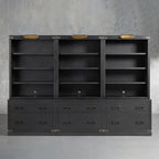 Tremont Mid-Century Tall Display Cabinets Wood Modular Bookcase File Cabinets Sideboards