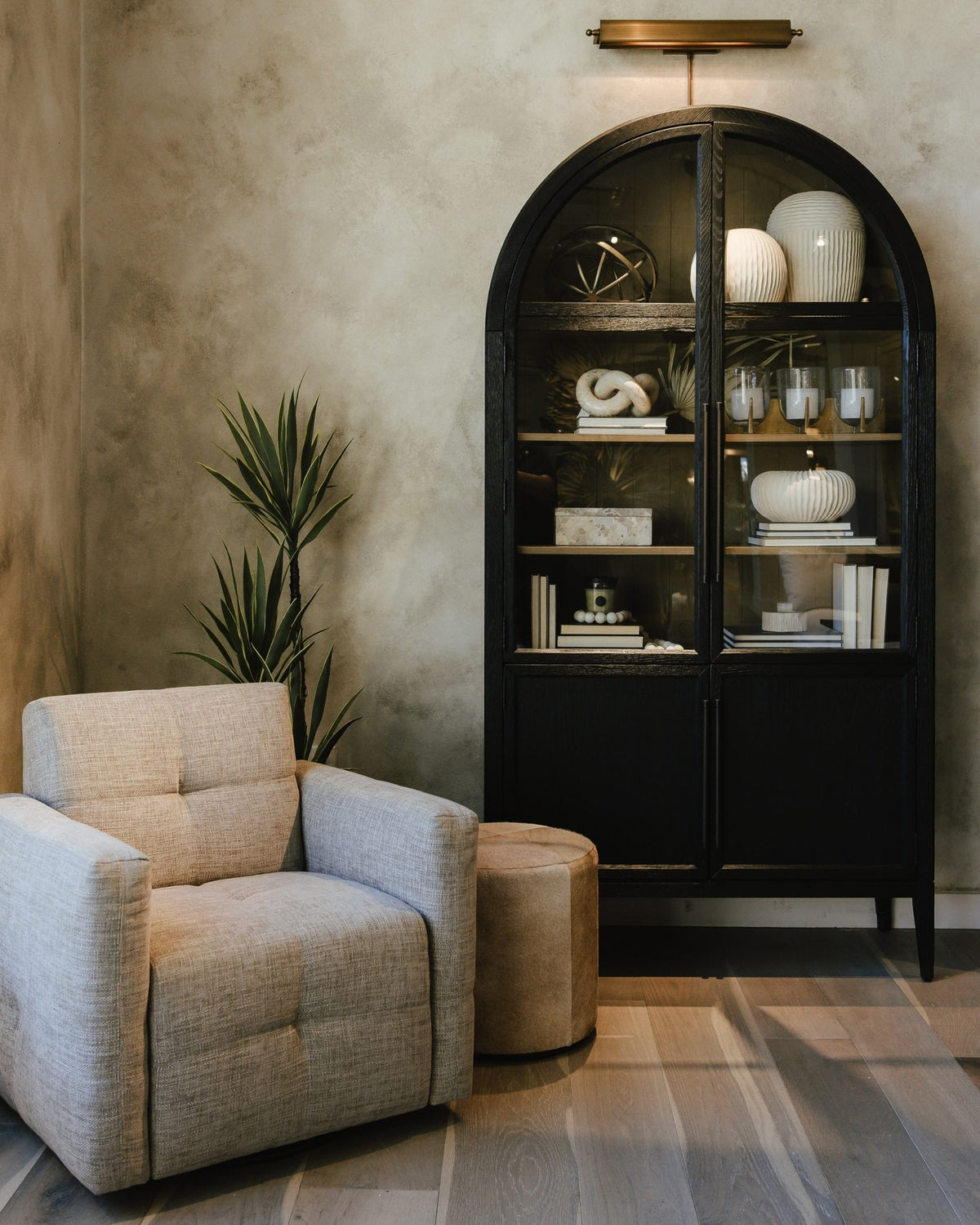 Hattie Solid Oak Glass Display Cabinet
