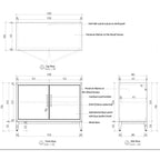 Malone Holz-Buffet-Sideboard, zweitüriger Eingangsschrank mit geprägtem Shagreen-Leder