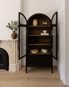 Hattie Solid Oak Glass Display Cabinet