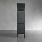 Hattie Oak Wood Open Bookcase File Cabinets Arch Design Tall Display Cabinets