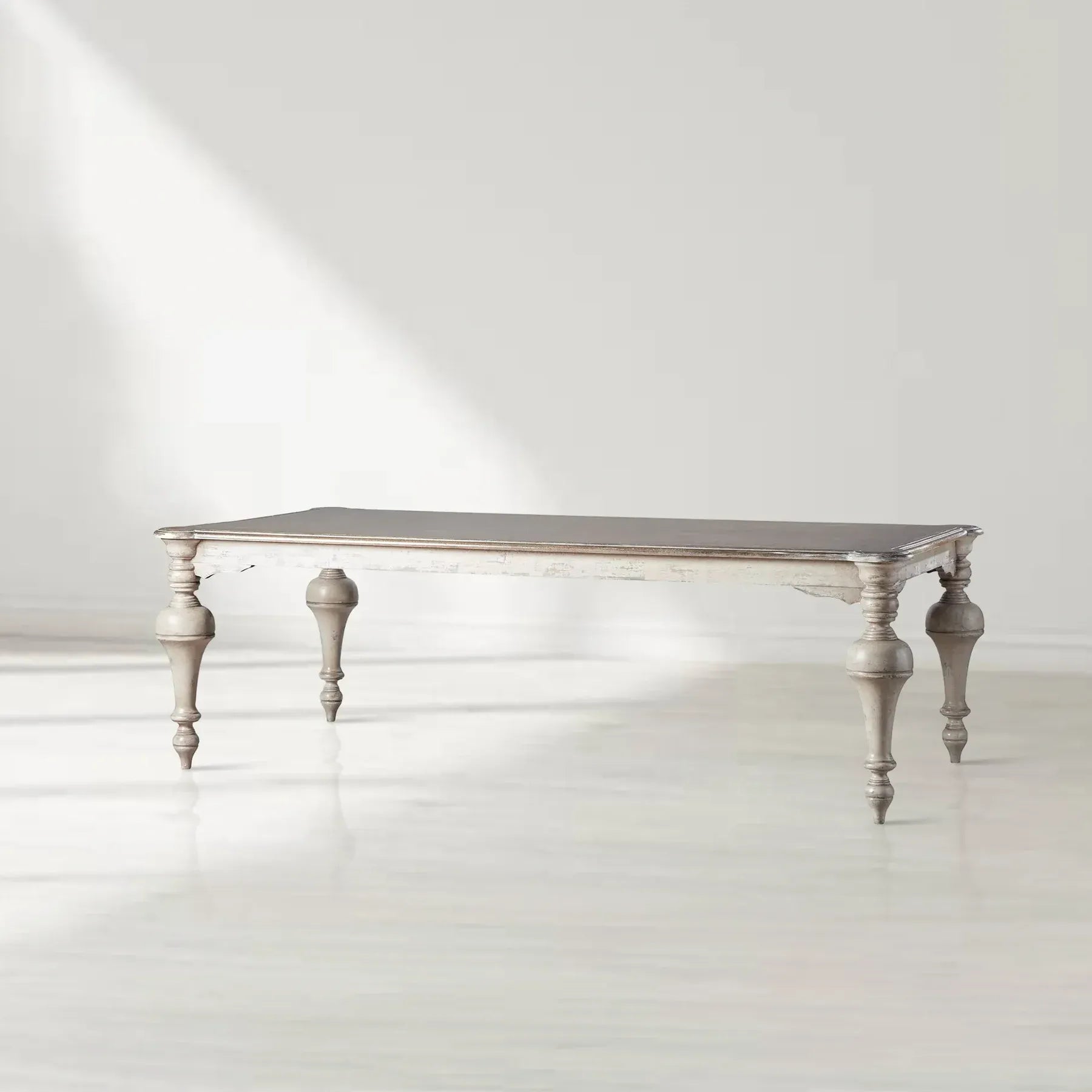 Alessia Bell'Arte Solid Poplar Wood Dining Table Antique Retro Design