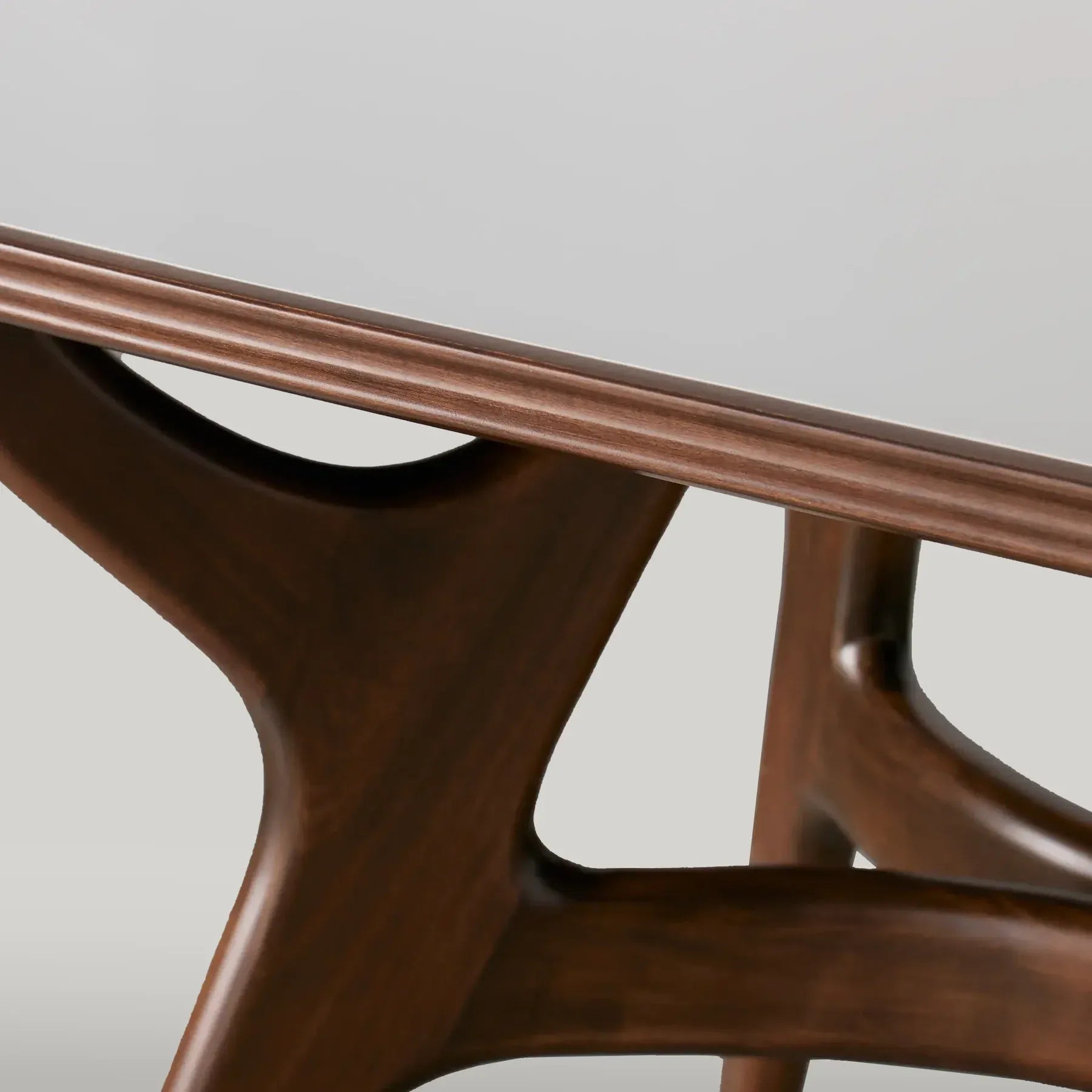 Ambra Inset Glass Top Rectangle Dining Table Modern Wood Italian Design Dining Table