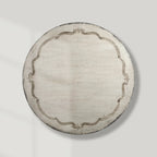 Cerea Ribbon Bell'Arte Wood Round Dining Table Vintage Distressed Furniture
