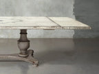 Hand painted in Italy Dual Leaf Extensions Dining Table Biancca Center Scroll Bell’Arte Wood Dining Table