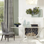 Chorda Rectangular Dining Table 84" Stoneware Tabletop Dining Table with Iron Base