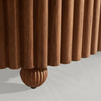 Carlisley Marble Top Nightstands Black Marquina Stone Bedside Table Wood Bedroom Storage Cabinet