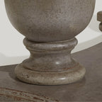 Hand painted in Italy Dual Leaf Extensions Dining Table Biancca Center Scroll Bell’Arte Wood Dining Table