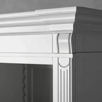 Athens Narrow Display Tall Cabinet Neoclassical Bookcase Poplar Wood Vintage Living Side Cabinet