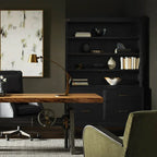 Tremont Mindi Wood Bookcase File Cabinets Mid-Century Tall Display Cabinets Sideboards
