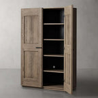 Turro Living Oak Tall Display Cabinets Wood Rustic File Cabinets Bookcases