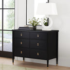 Commode à six tiroirs Lavenir Wood, style français, minimalisme moderne, meuble de rangement pour entrée