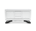 Metropolitan Luxury Mirrored Sideboard – Modern Black Buffet Cabinet with Storage