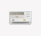 Mondrian Art Deco Mixed Material Luxury Bedside Table
