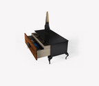 Guggenheim Mid-Century Wood Veneer Luxury Nightstand