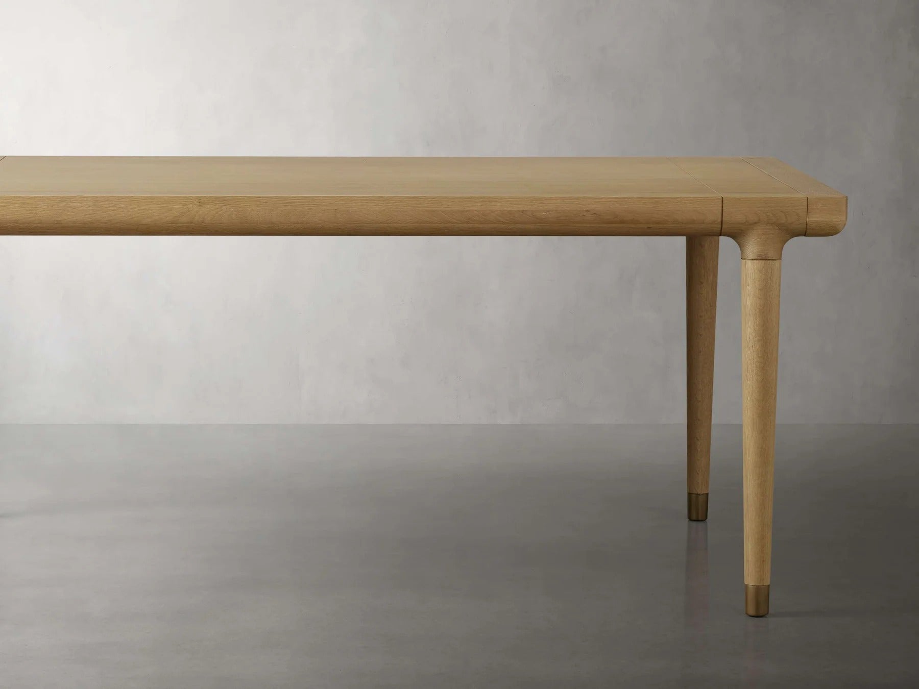 Eletta White Oak Wood Expandable Dining Table with 15″ Extensions Allow