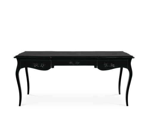 Boulevard II Gloss Black Classic Luxury Writing Desk