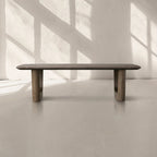 San Germani 72" Coffee Table with Carrara Marble Top Rennes Metal Base
