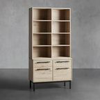 Sullivan Office Bookcase File Cabinet Oak Wood Tall Display Cabinet Sideboard