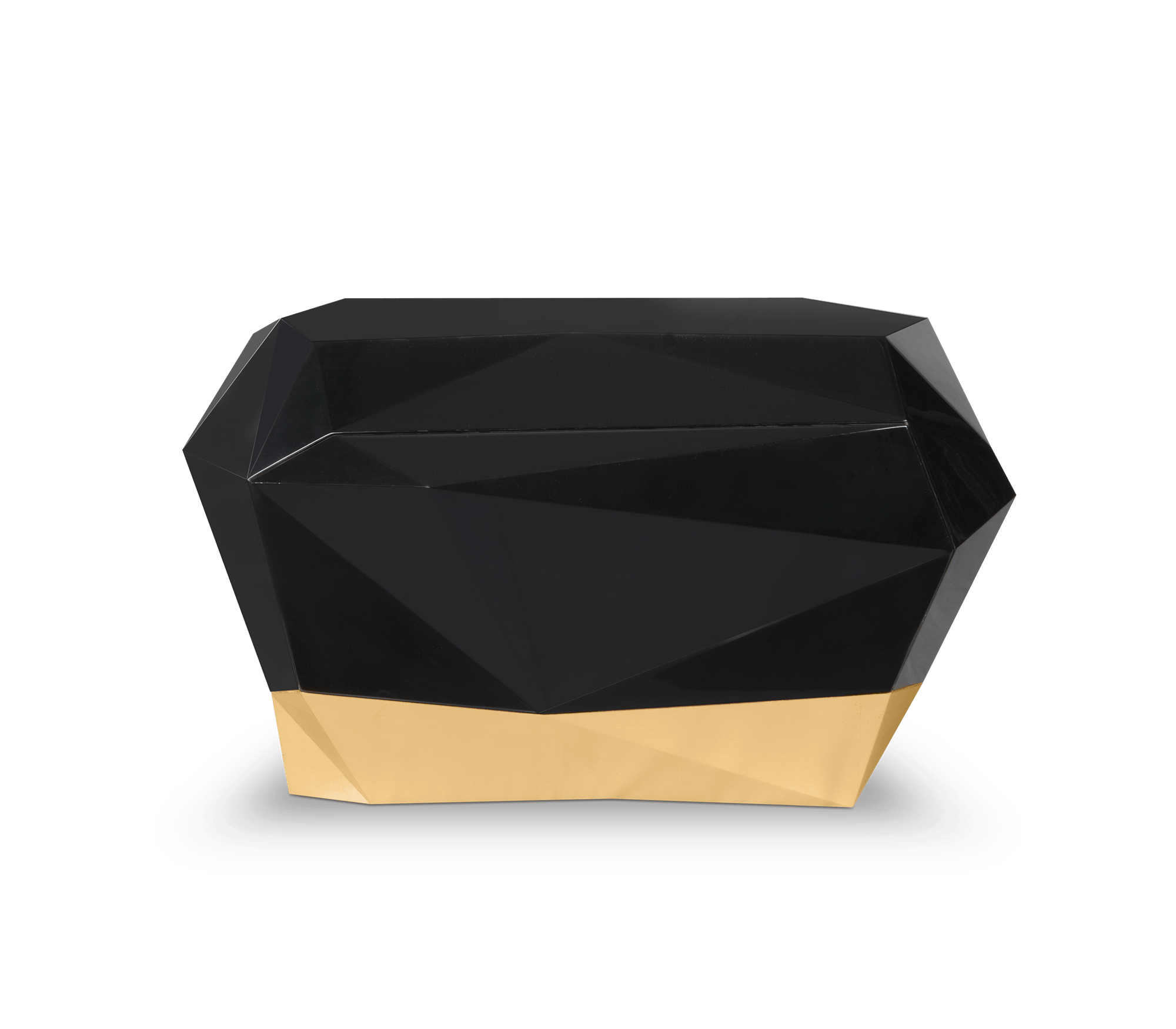 Diamond Faceted Geometric High Gloss Luxury Nightstand