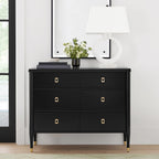 Commode à six tiroirs Lavenir Wood, style français, minimalisme moderne, meuble de rangement pour entrée