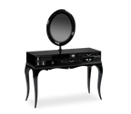 Melrose Dressing Consoles Table with Black Gloss Entryways Cabinet Table