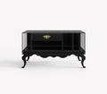 Tower Right Baroque Smoked Glass Luxury Nightstand