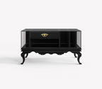 Tower Right Baroque Smoked Glass Luxury Nightstand