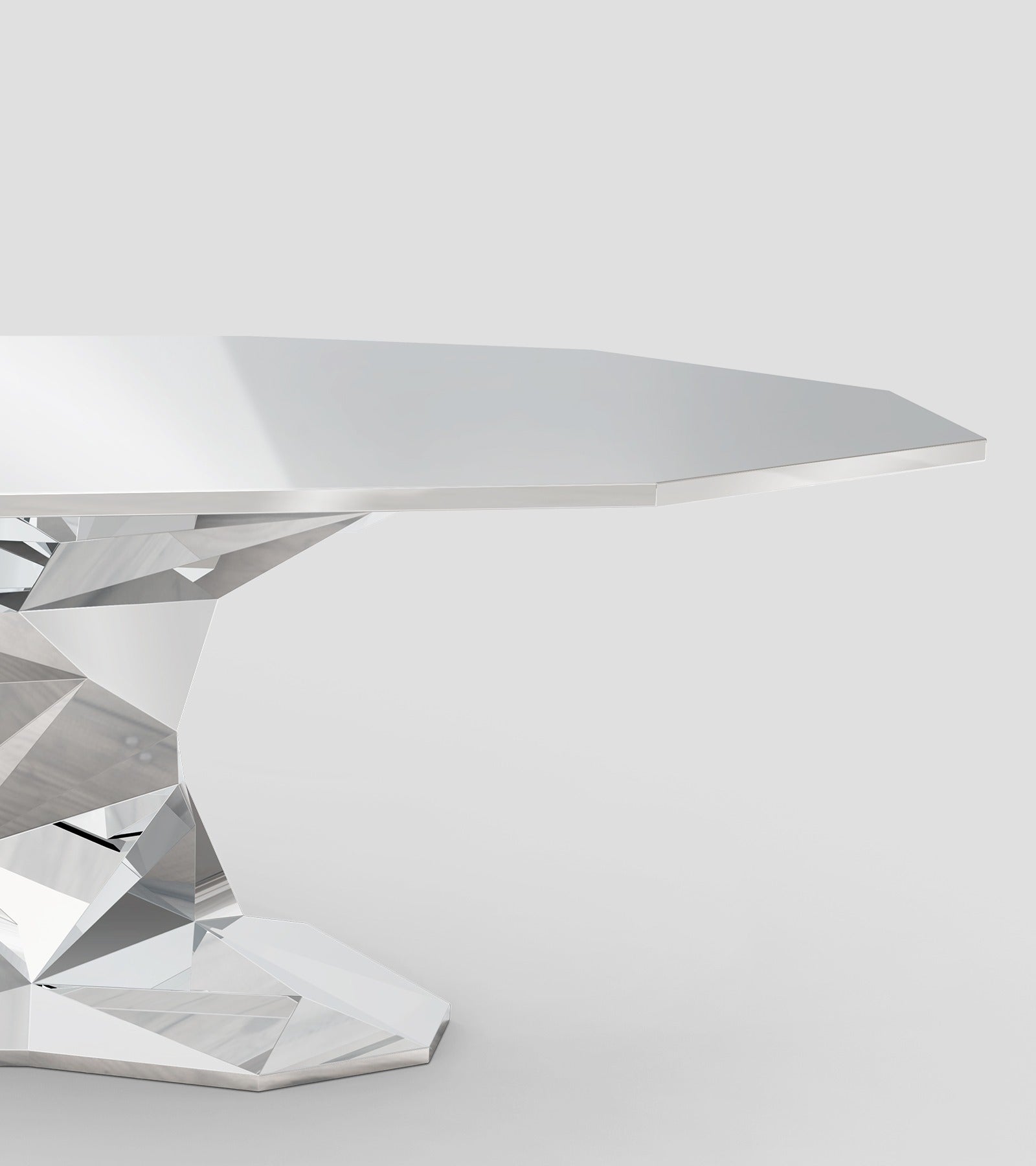 Bonsai Dining Table with Minimalism & Personalized Faceted Dining Table