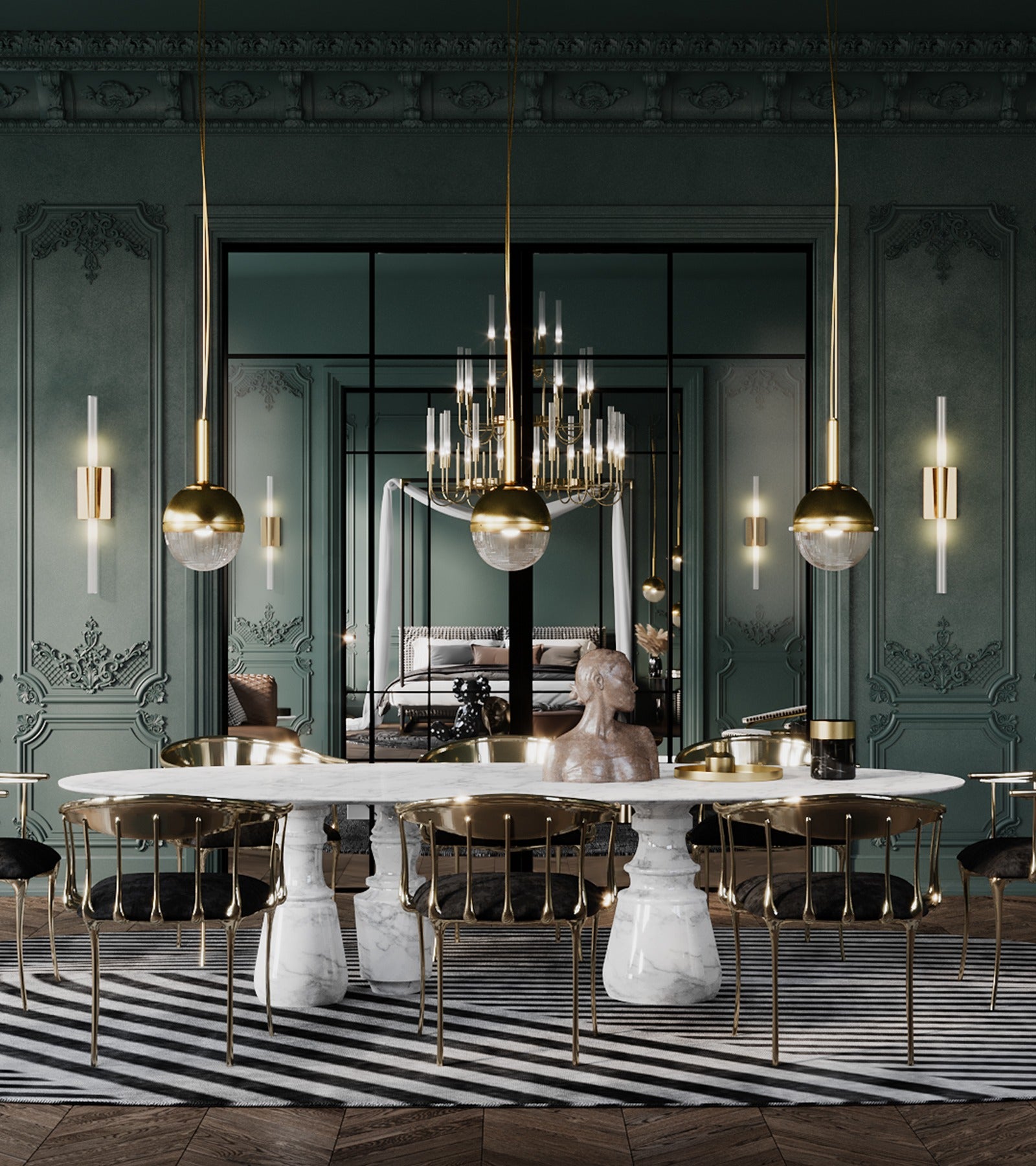 Pietra Oval XL Marble Dining Table