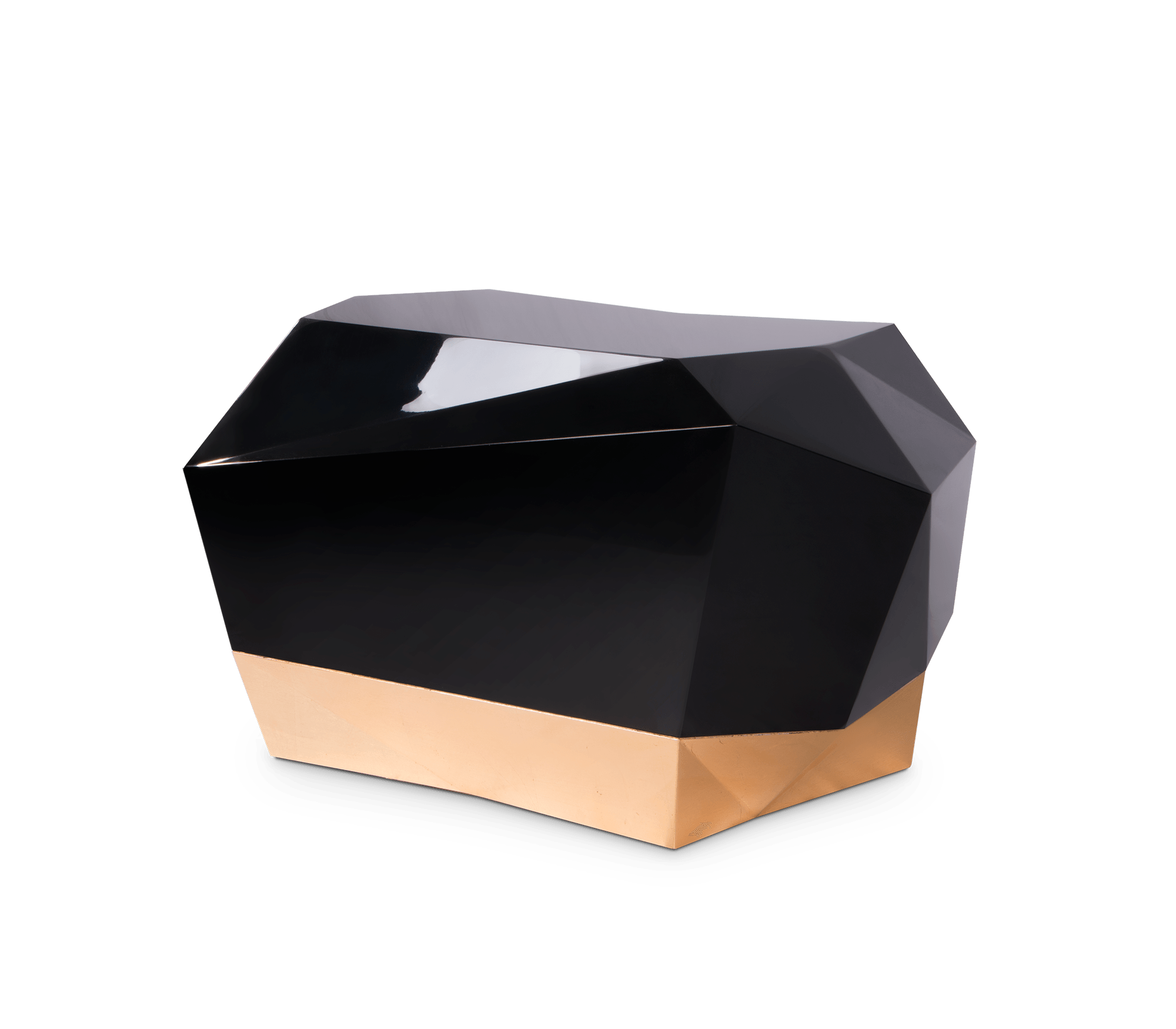 Diamond Faceted Geometric High Gloss Luxury Nightstand