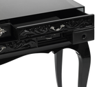 Melrose Dressing Consoles Table with Black Gloss Entryways Cabinet Table