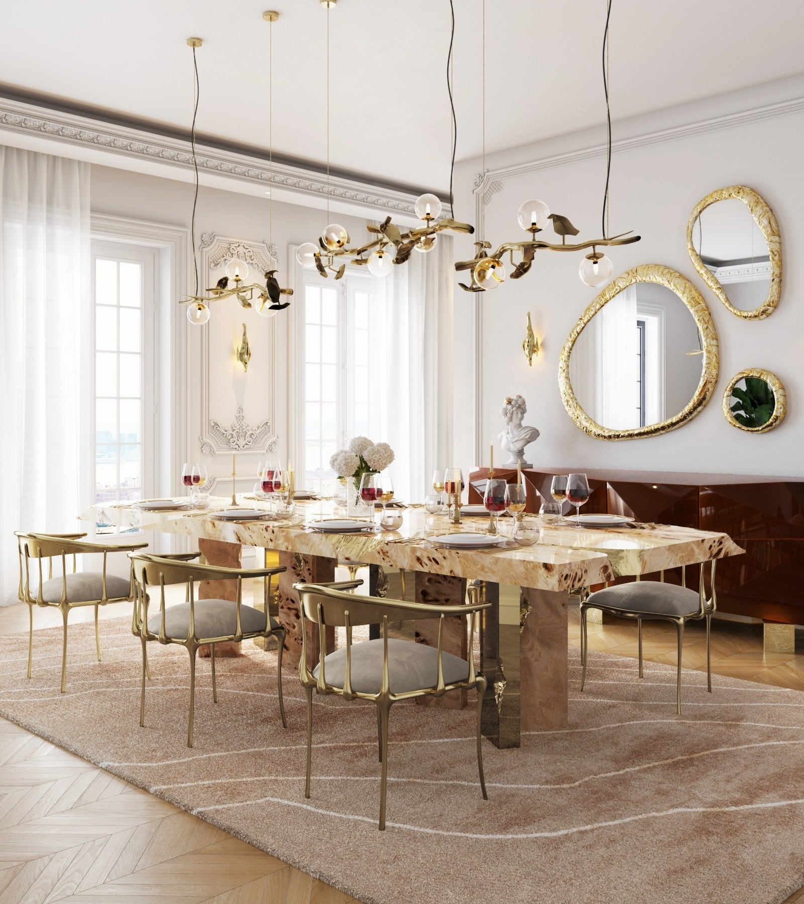 Empire Poplar Root Dining Table