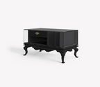 Tower Right Baroque Smoked Glass Luxury Nightstand