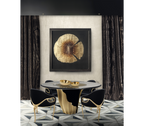 Yasmine Dining Table with Sculptural Contemporary