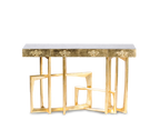 Metropolis Consoles Gilded Modern Entryways Cabinet Table