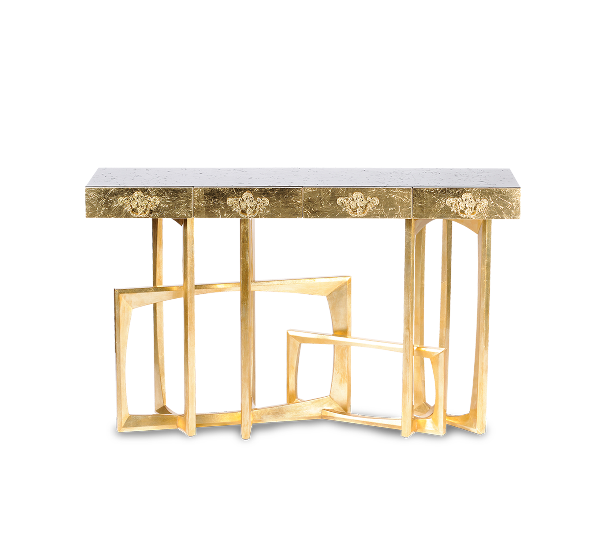 Metropolis Consoles Gilded Modern Entryways Cabinet Table