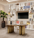 Fortuna Tree-Ring Brass Sculptural Luxury Desk