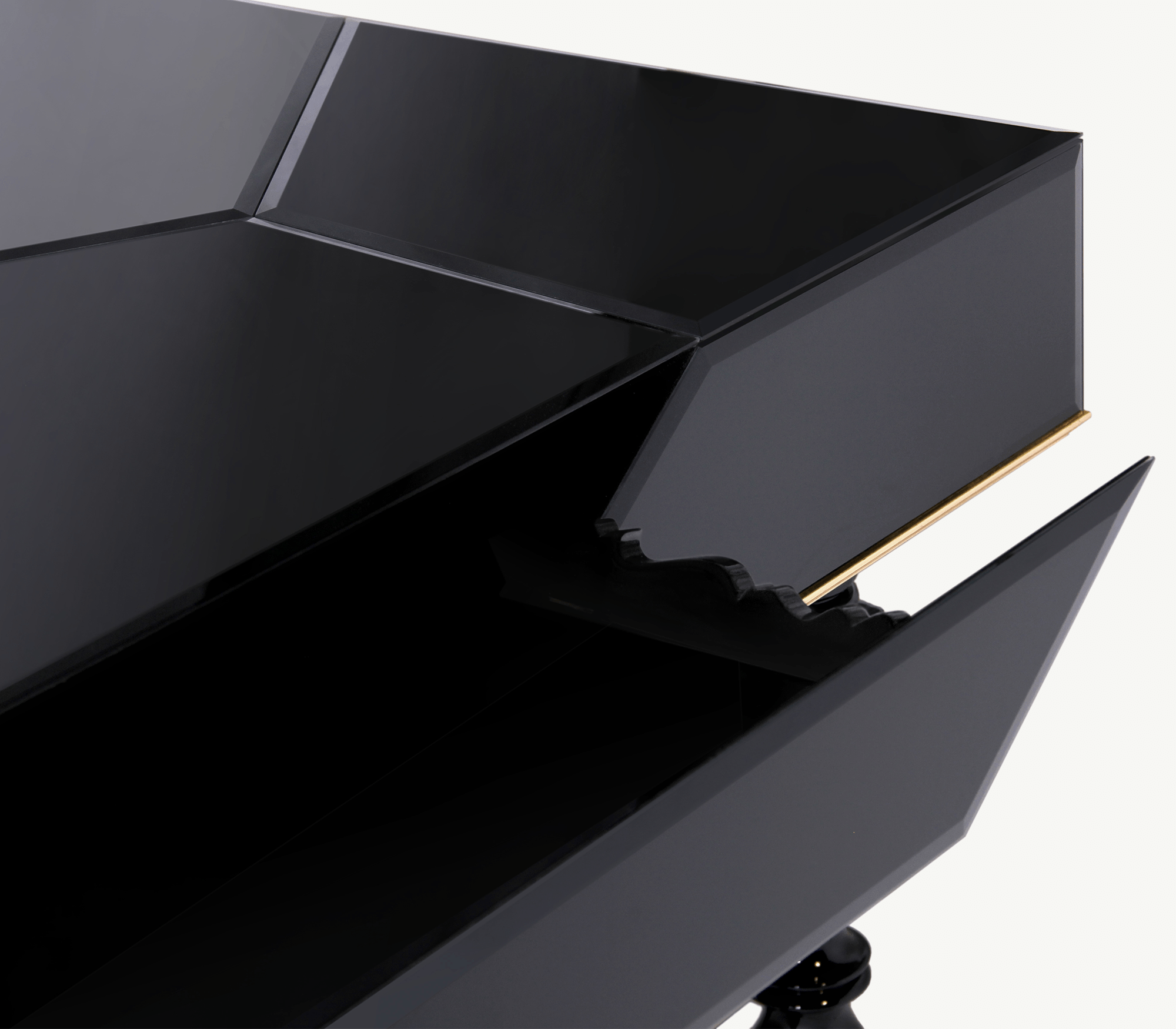 Manu Manueline Gloss Black Luxury Writing Desk
