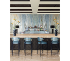 Nahema Sculptural Polished Brass Accent Bar Stool
