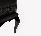 Brooklyn Baroque High Gloss Black Luxury Bedside Nightstand