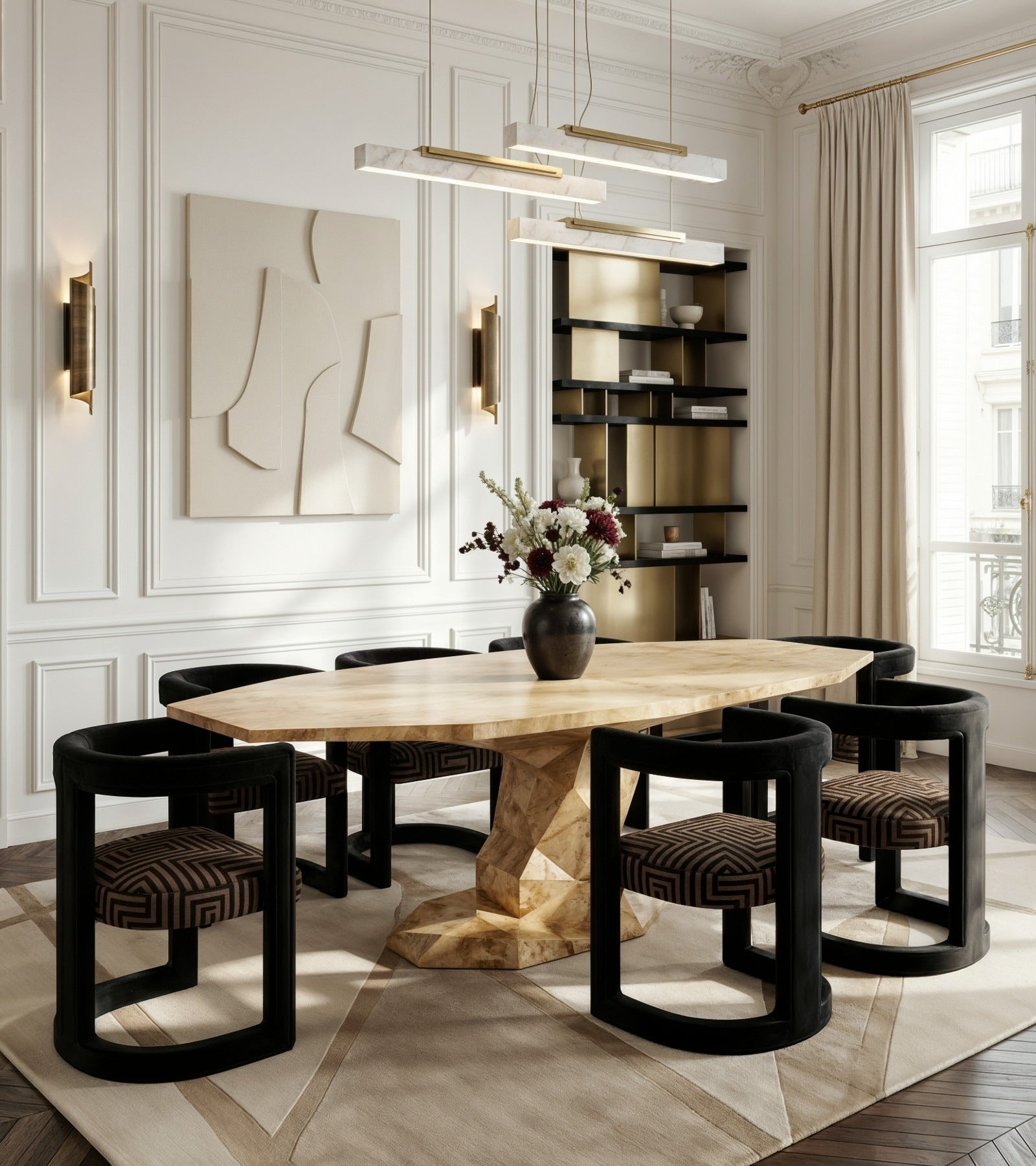 Bonsai Dining Table with Minimalism & Personalized Faceted Dining Table