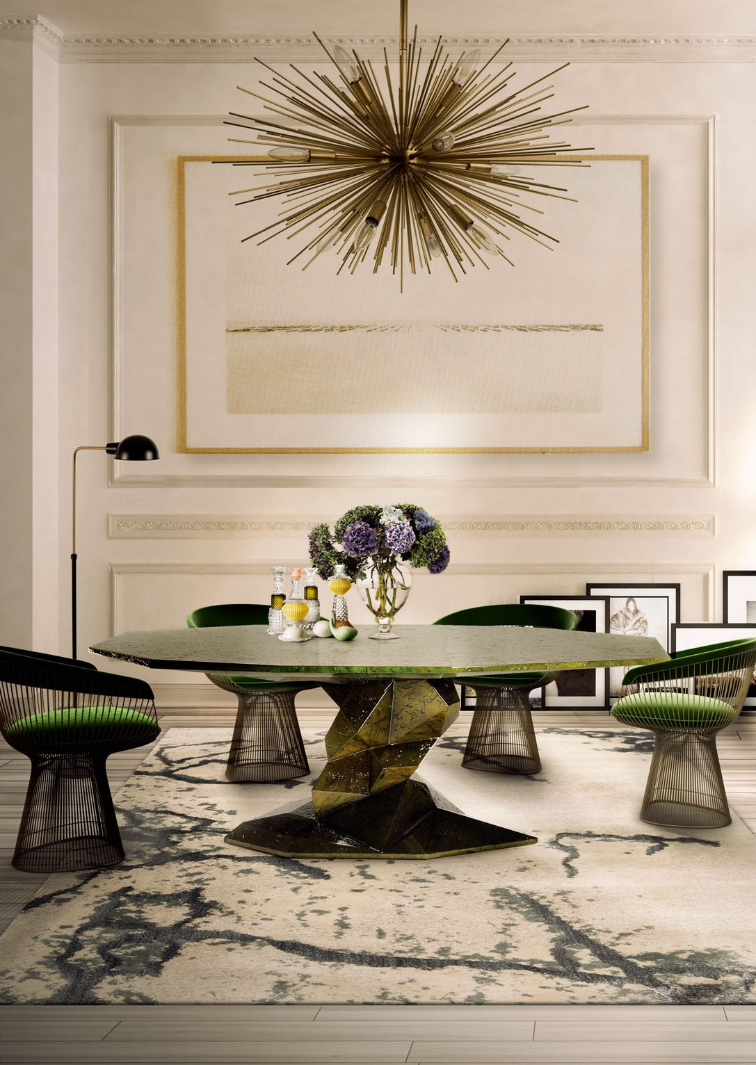 Bonsai Dining Table with Minimalism & Personalized Faceted Dining Table
