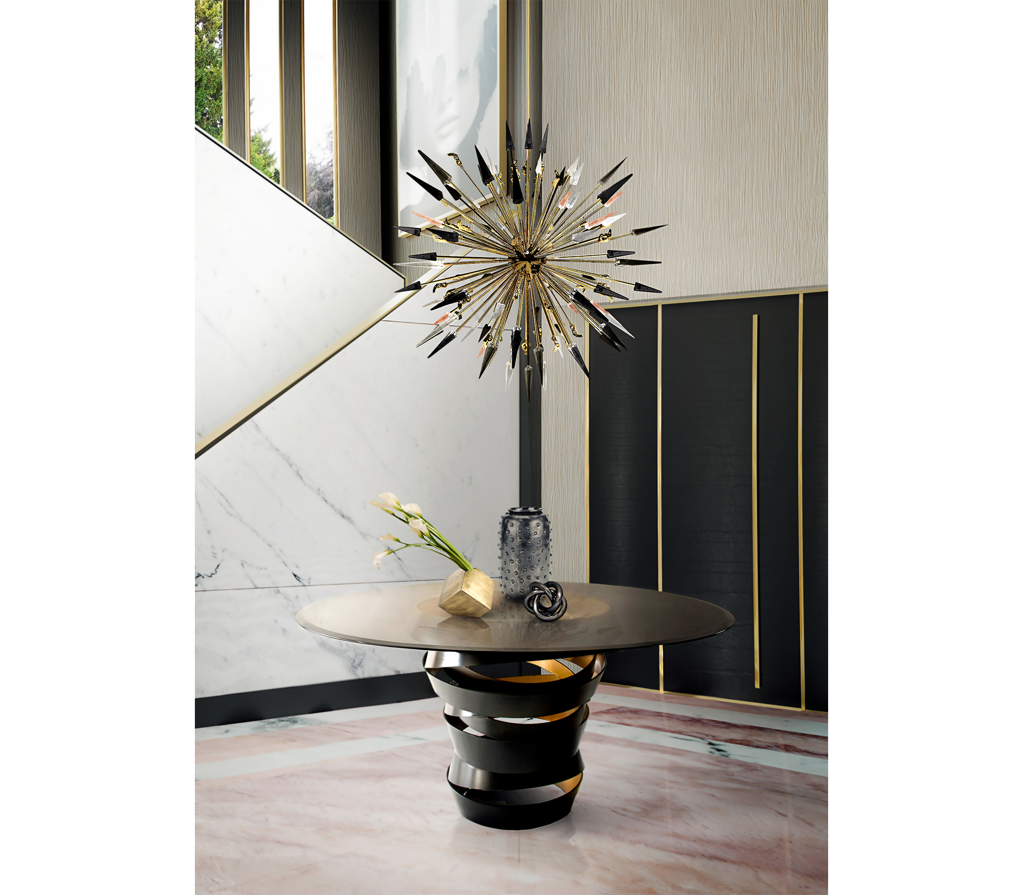 Intuition Swirling Ribbon Dining Table