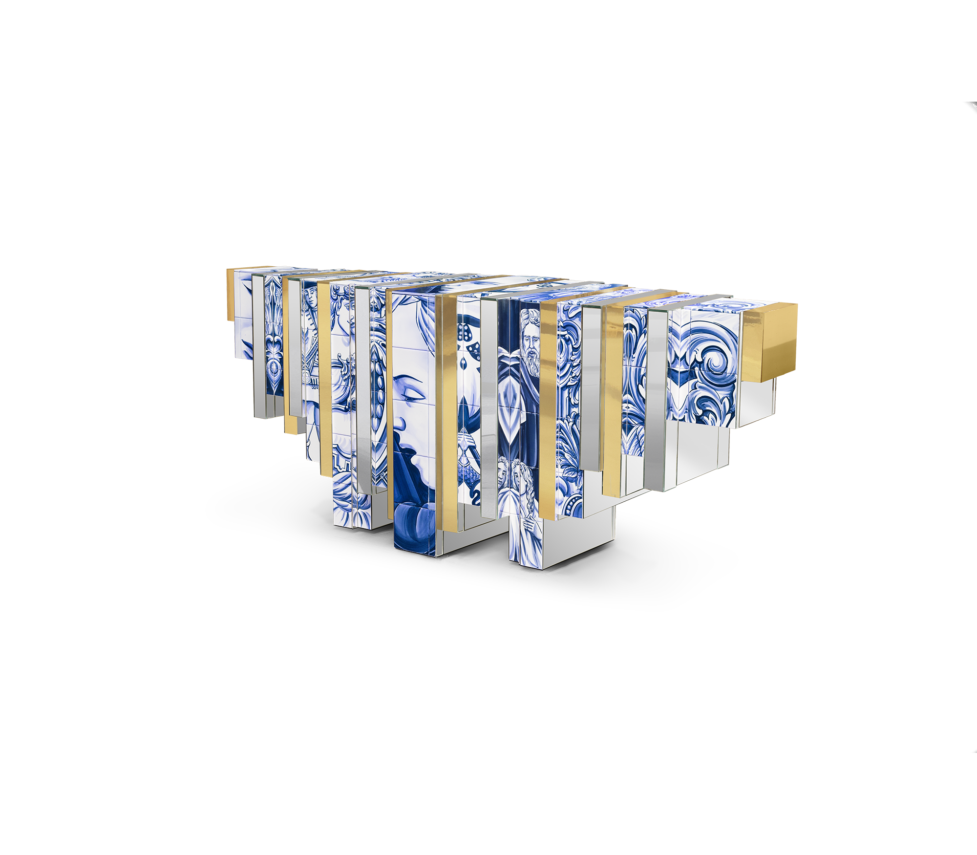 Metropolis Consoles Gilded Modern Entryways Cabinet Table