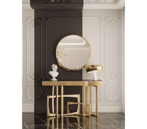 Metropolis Consoles Gilded Modern Entryways Cabinet Table